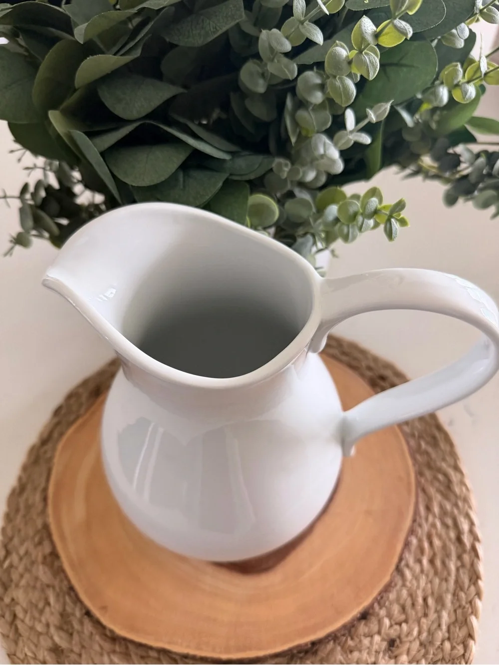 Pottery Barn The Great White Ceramic Pitcher. White.